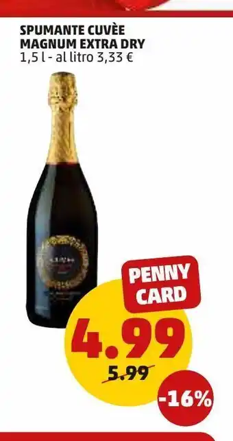 PENNY Spumante cuve magnum extra dry 1.5 l offerta