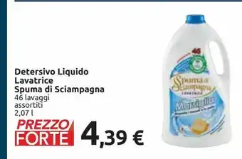 Carrefour Iper Detersivo liquido lavatrice spuma di sciampagna offerta