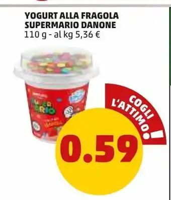 PENNY Yogurt alla fragola supermario danone 110 g — al kg 5,36 € offerta