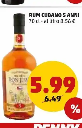 PENNY Rum cubano 5 anni offerta
