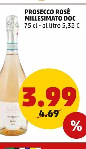 PENNY Prosecco rose millesimato doc 75 cl offerta