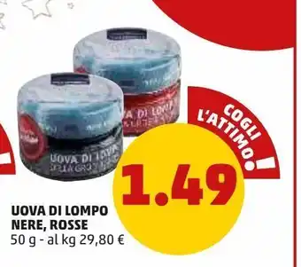 PENNY Uova di lompo nere, rosse 50 g - al kg 29,80 € offerta