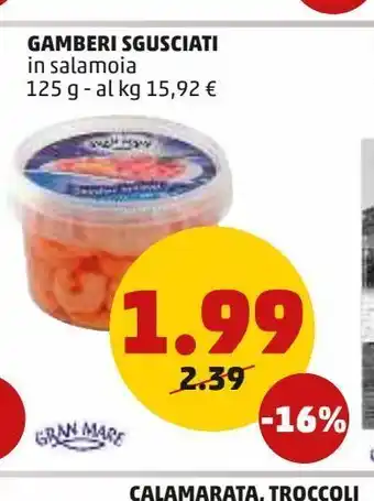 PENNY Gamberi sgusciati in salmoia 125 g offerta