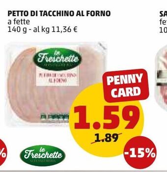 PENNY Petto di tacchino al forno a fette 140 g offerta