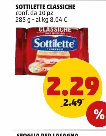 PENNY Sottilette classiche conf da 10 pz offerta
