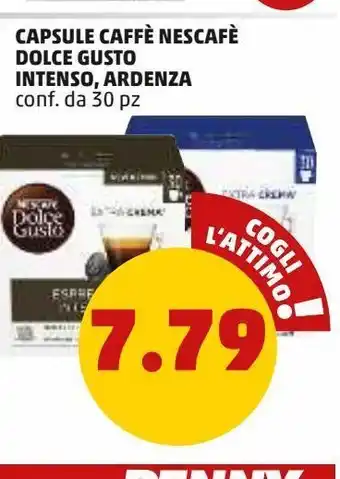 PENNY Capsule caffè nescafè dolce gusto intenso, ardenza conf. da 30 pz offerta