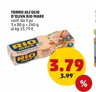 PENNY Tonno in olio di oliva rio mare offerta
