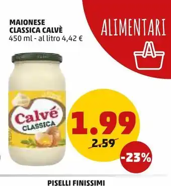 PENNY Maionese classica calvé 450 ml offerta