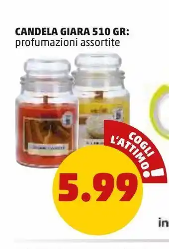 PENNY Candele giara 510 gr profumazione assortite offerta