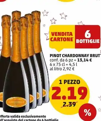 PENNY Pinot chardonnay brut conf da 6 pz offerta