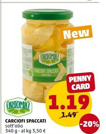 PENNY Ortomio Carciofi Spaccati offerta