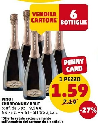 PENNY Pinot Chardonnay Brut offerta