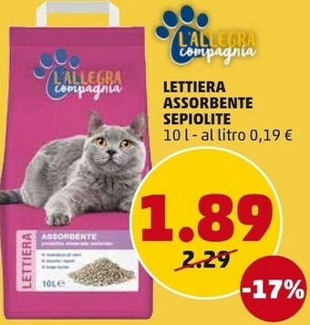 PENNY L'allegra Compagnia Lettiera Assorbente Sepiolite offerta