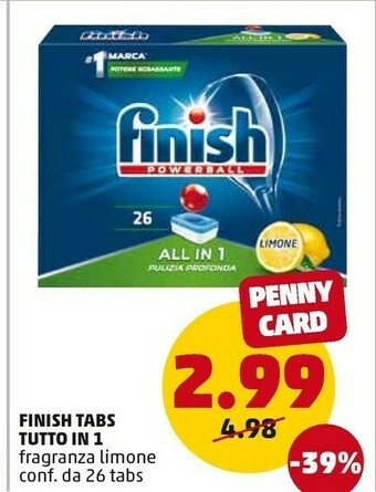 PENNY Finish Tabs Tutto In 1 offerta