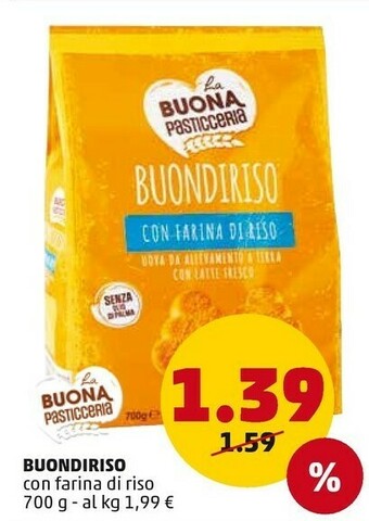 PENNY La buona pasticceria Buondiriso Frollini Con Riso 700 G(ml) offerta