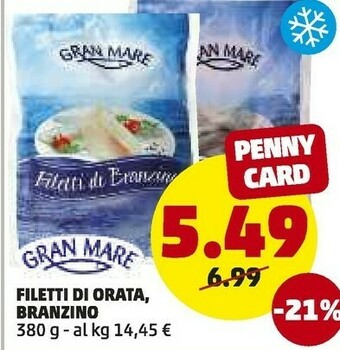 PENNY Gran Mare Filetto Di Orata Branzino offerta