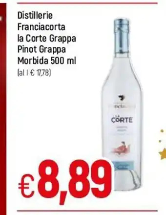Famila Distillerie Franciacorta la Corte Grappa Pinot Grappa Morbida 500 ml offerta
