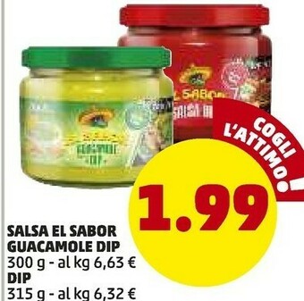PENNY El Sabor Salsa Guacamole DIP offerta