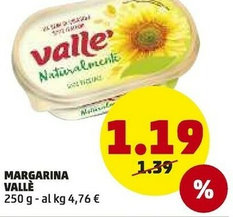 PENNY Vallè Margarina 250 G(ml) offerta