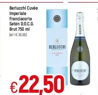 Famila Berlucchi Cuvèe Imperiale Franciacorta Satàn D.O,C,G, Brut 750 ml offerta