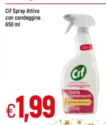 Famila Cif Spray Attivo con candeggina 650 ml offerta
