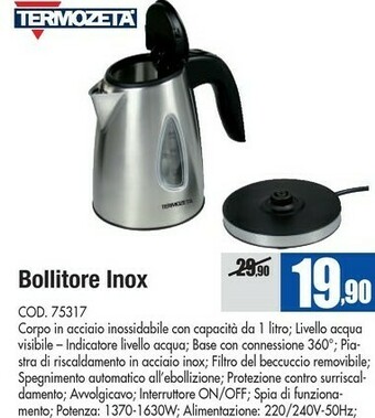 Wellcome Termozeta Bollitore offerta