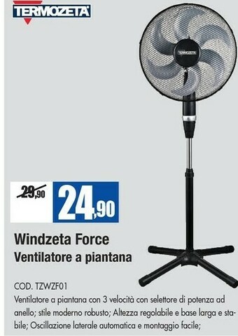 Wellcome Termozeta Ventilatore offerta