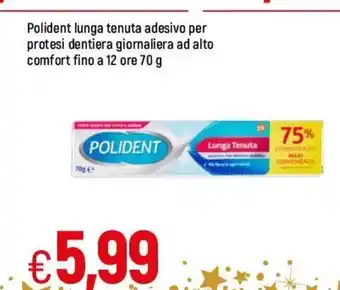 Famila Polident lunga tenuta adesivo per protesi dentiera giomaliera ad alto comfort fino a 12 ore 70 g offerta