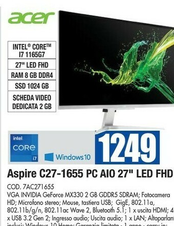 Wellcome Acer acer aspire offerta