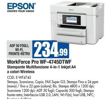 Wellcome Epson Stampante offerta