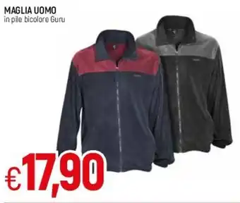 Famila Maglia Uomo In Pile Bicolore Guru offerta
