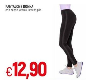 Famila Pantalone Donna Con Bande Laterali Interno Pile offerta