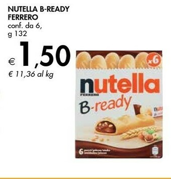 Bennet Ferrero Nutella B-ready New + Nutella 132 G(ml) offerta