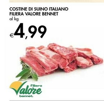 Bennet Bennet Costine Di Suino Italiano Filiera Valore offerta