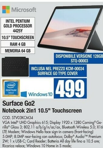 Wellcome Microsoft Surface offerta