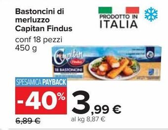 Carrefour Iper Bastoncini di merluzzo capitan findus offerta