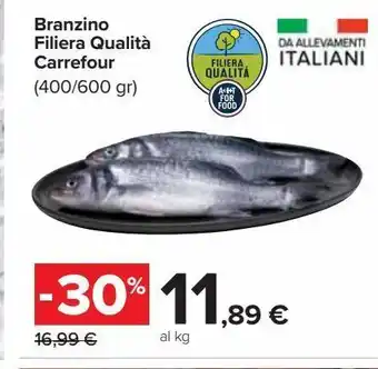 Carrefour Iper Branzino filiera qualita carrefour offerta