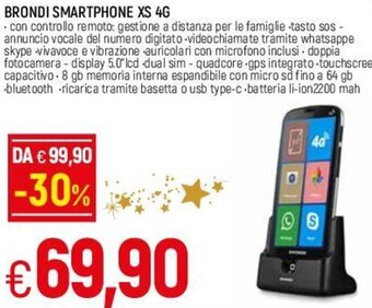 Famila Brondi Smartphone XS 4G offerta