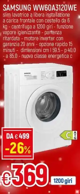 Famila Samsung WW60A3120WE offerta