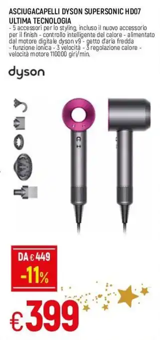 Famila Dyson Asciugacapelli Supersonic HD07 Ultima Tecnologia offerta