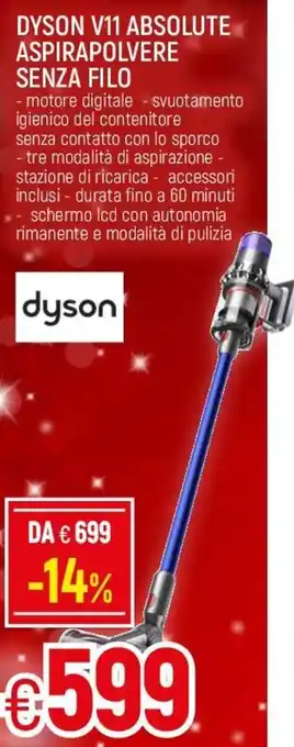 Famila Dyson V11 Absolute Aspirapolvere Senza Filo offerta