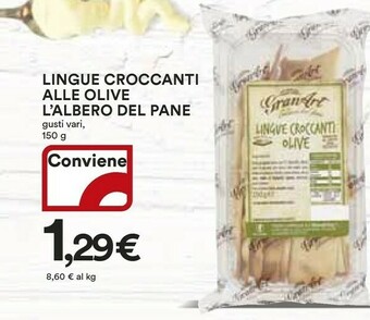 Coop Granart l'albero del pane Lingue Croccanti Al Naturale 150 G(ml) offerta