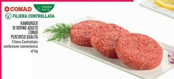 Conad Superstore Hamburger Di Bovino Adulto Percorso Qualità offerta