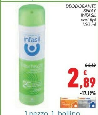 Conad Superstore Infasil Deodorante Spray offerta