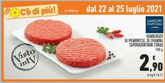Conad Superstore Sapori & Dintorni Conad Hamburger Di Piemontese, Di Chianina offerta