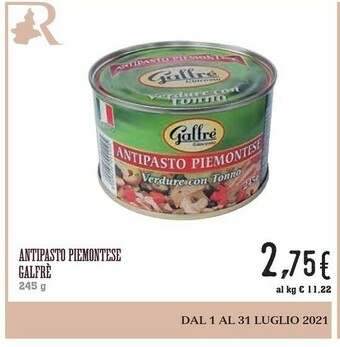 Conad Superstore Galfre Antipasto Piemontese Verdure Con Tonn offerta