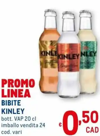 Metro Kinley Bibite Bott. VAP 20 cl Imballo Vendita 24 offerta