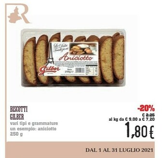 Conad Gilber Biscotti Aniciotto offerta