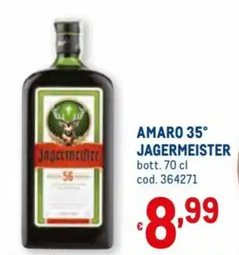 Metro Jagermeister Amaro 35° 70 cl offerta