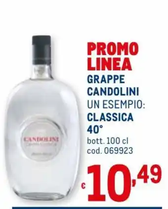 Metro Grappe Candolini Classica 40° offerta